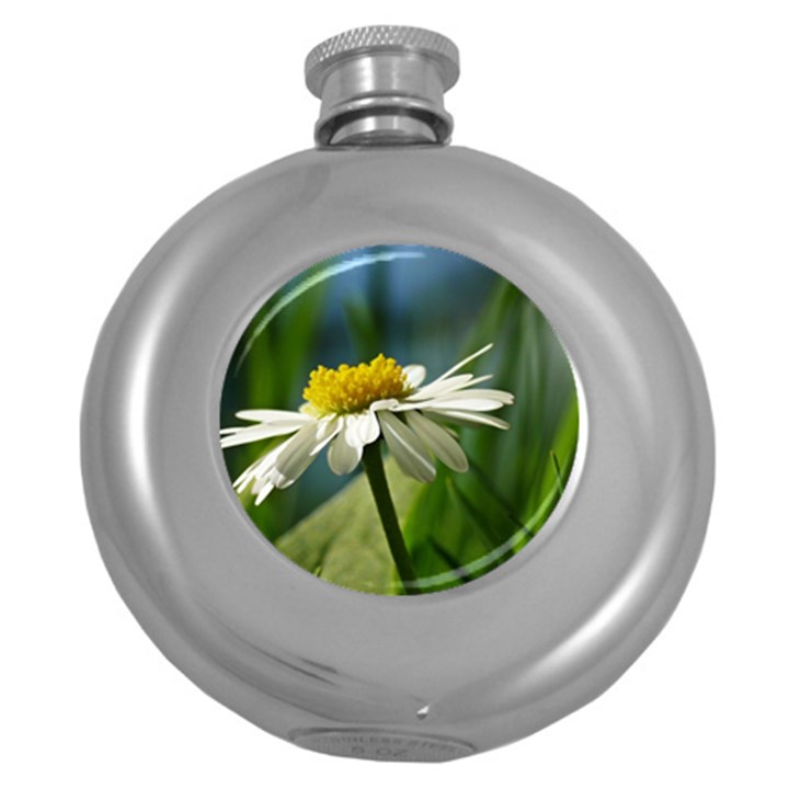 Daisy Hip Flask (Round)