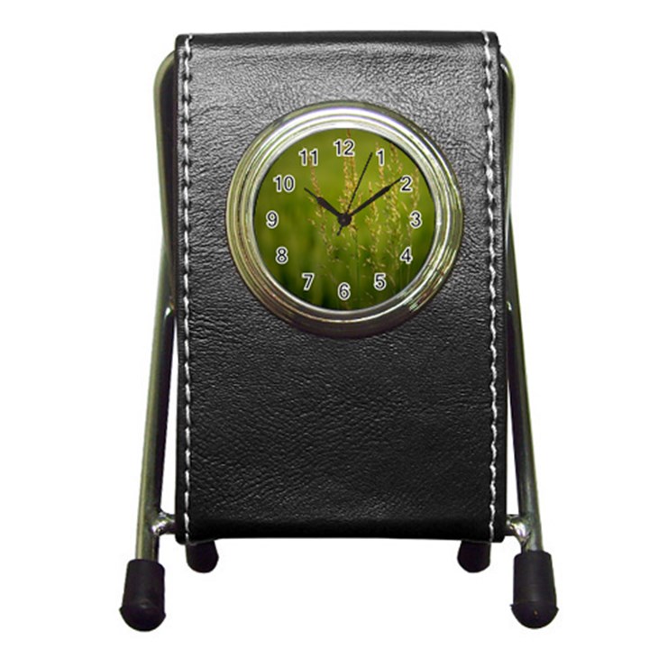 Grass Stationery Holder Clock