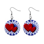 Love Mini Button Earrings Front