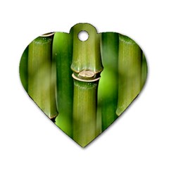 Bamboo Dog Tag Heart (two Sided) by Siebenhuehner