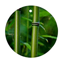 Bamboo Round Ornament (two Sides) by Siebenhuehner