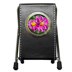 Flower Stationery Holder Clock by Siebenhuehner