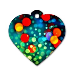 A Dream Of Bubbles Dog Tag Heart (two Sided) by sirhowardlee