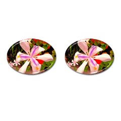 African Iris Cufflinks (oval) by sirhowardlee