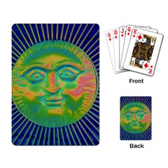 Sun Face Playing Cards Single Design by sirhowardlee