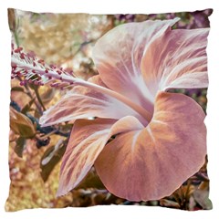 Fantasy Colors Hibiscus Flower Digital Photography Large Cushion Case (single Sided)  by dflcprints