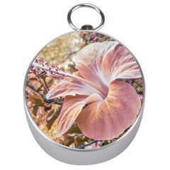 Fantasy Colors Hibiscus Flower Digital Photography Silver Compass by dflcprints