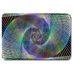 Psychedelic Spiral Large Door Mat by StuffOrSomething