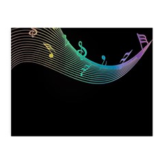 Musical Wave Double Sided Flano Blanket (mini) by urockshop