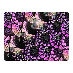 Hippy Fractal Spiral Stacks Double Sided Flano Blanket (mini) by KirstenStar