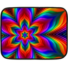 Rainbow Flower Mini Fleece Blanket (two Sided) by KirstenStar