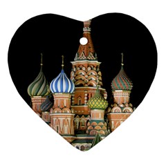 Saint Basil s Cathedral  Heart Ornament by anstey