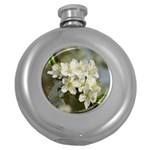 Spring Flowers Hip Flask (Round) Front