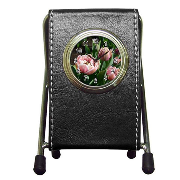 Tulips Stationery Holder Clock