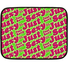 Just Sexy Quote Typographic Pattern Fleece Blanket (mini) by dflcprints