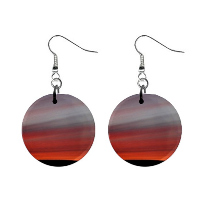 Canadian Red Sky 1  Button Earrings