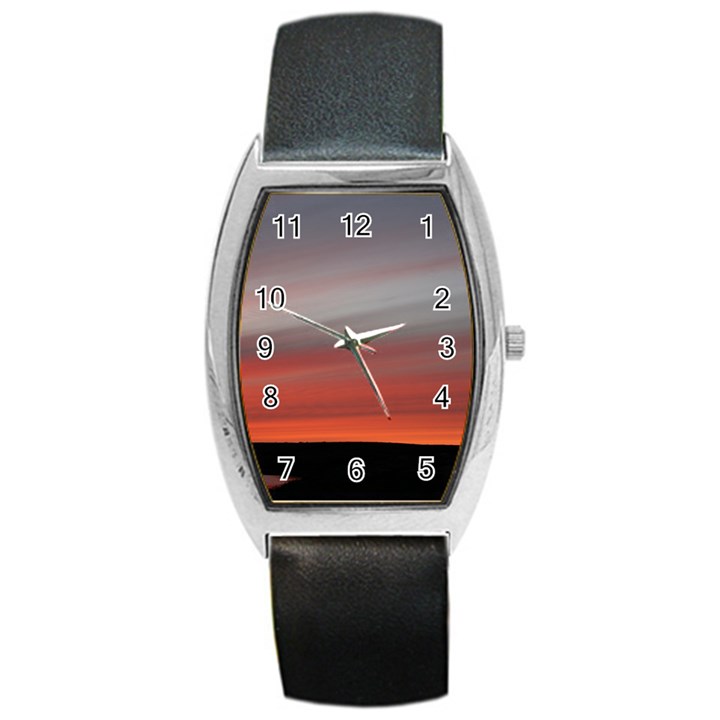 Canadian Red Sky Barrel Style Metal Watch