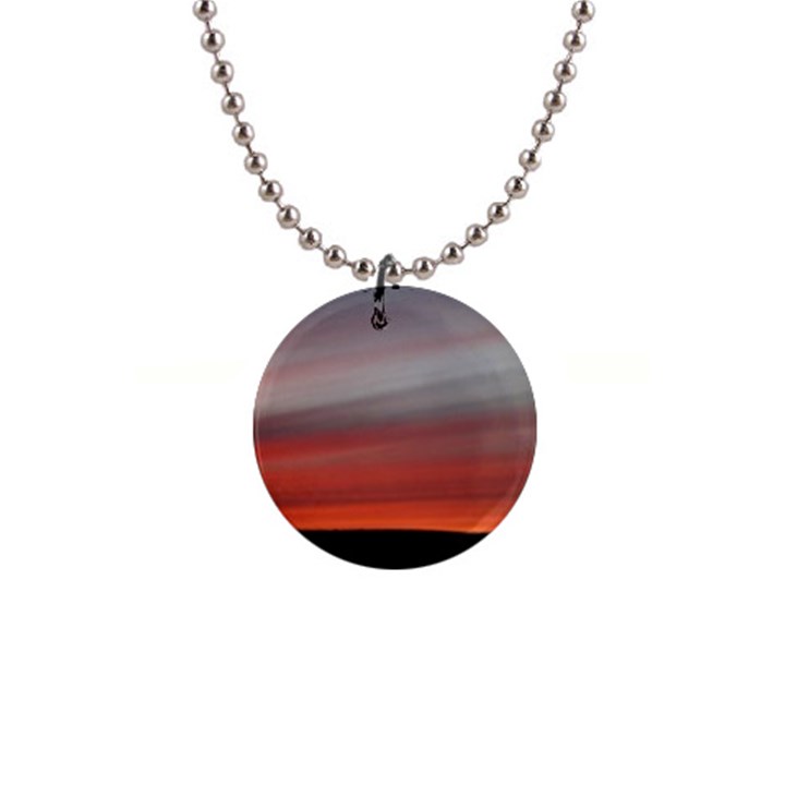 Canadian Red Sky 1  Button Necklace