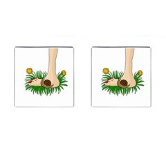 Barefoot In The Grass Cufflinks (square) by Valentinaart