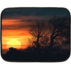 Sunset At Nature Landscape Fleece Blanket (mini) by dflcprints