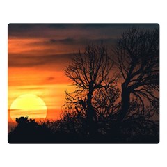 Sunset At Nature Landscape Double Sided Flano Blanket (large)  by dflcprints