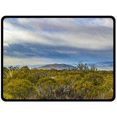 Patagonian Lanscape Scene, Santa Cruz, Argentina Double Sided Fleece Blanket (large)  by dflcprints