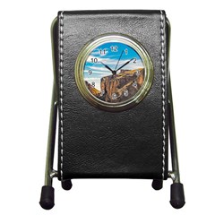 Rocky Mountains Patagonia Landscape   Santa Cruz   Argentina Pen Holder Desk Clocks by dflcprints