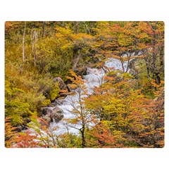 Colored Forest Landscape Scene, Patagonia   Argentina Double Sided Flano Blanket (medium)  by dflcprints