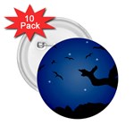 Nightscape Landscape Illustration 2.25  Buttons (10 pack)  Front