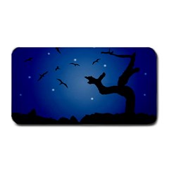 Nightscape Landscape Illustration Medium Bar Mats by dflcprints