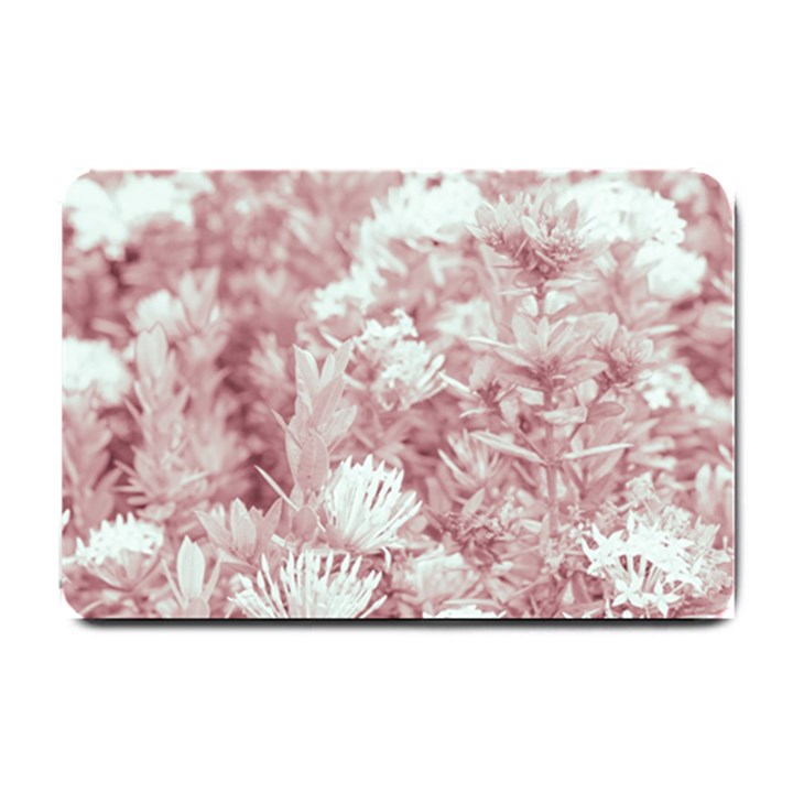 Pink Colored Flowers Small Doormat 