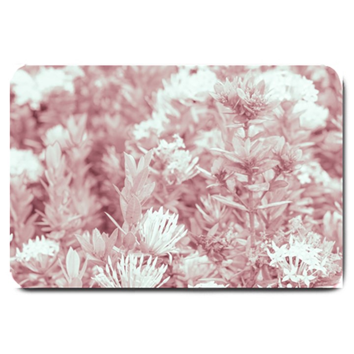 Pink Colored Flowers Large Doormat 