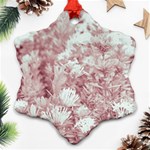 Pink Colored Flowers Ornament (Snowflake) Front