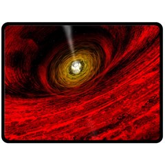 Black Red Space Hole Fleece Blanket (large)  by Mariart