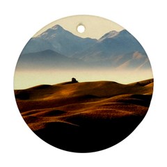 Landscape Mountains Nature Outdoors Ornament (round) by BangZart