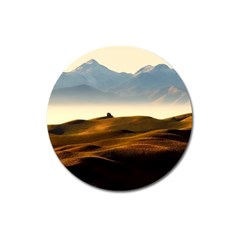 Landscape Mountains Nature Outdoors Magnet 3  (round) by BangZart