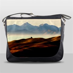 Landscape Mountains Nature Outdoors Messenger Bags by BangZart