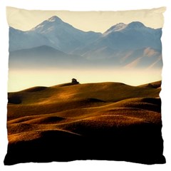 Landscape Mountains Nature Outdoors Large Cushion Case (one Side) by BangZart