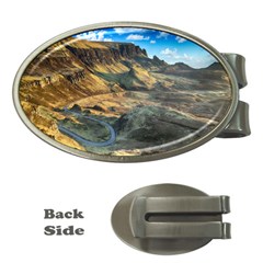 Nature Landscape Mountains Outdoor Money Clips (oval)  by Celenk