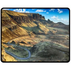 Nature Landscape Mountains Outdoor Double Sided Fleece Blanket (medium)  by Celenk