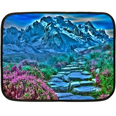 Pathway Nature Landscape Outdoor Fleece Blanket (mini) by Celenk