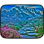 Pathway Nature Landscape Outdoor Fleece Blanket (Mini) 35 x27  Blanket