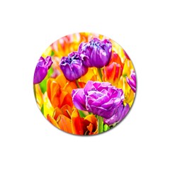 Tulip Flowers Magnet 3  (round) by FunnyCow