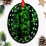 Emerald Forest Ornament (Oval Filigree) Front