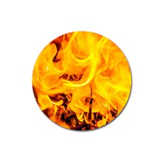 Fire And Flames Magnet 3  (round) by FunnyCow