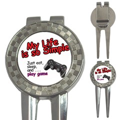 My Life Is Simple 3-in-1 Golf Divots by Ergi2000