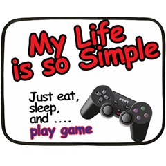 My Life Is Simple Double Sided Fleece Blanket (mini)  by Ergi2000