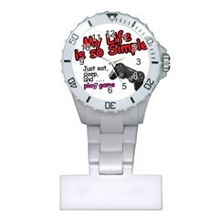 My Life Is Simple Plastic Nurses Watch by Ergi2000