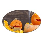 Old crumpled pumpkin Oval Magnet Front