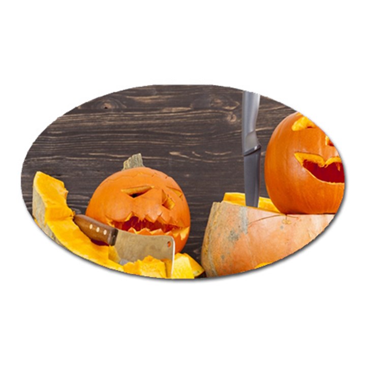 Old crumpled pumpkin Oval Magnet